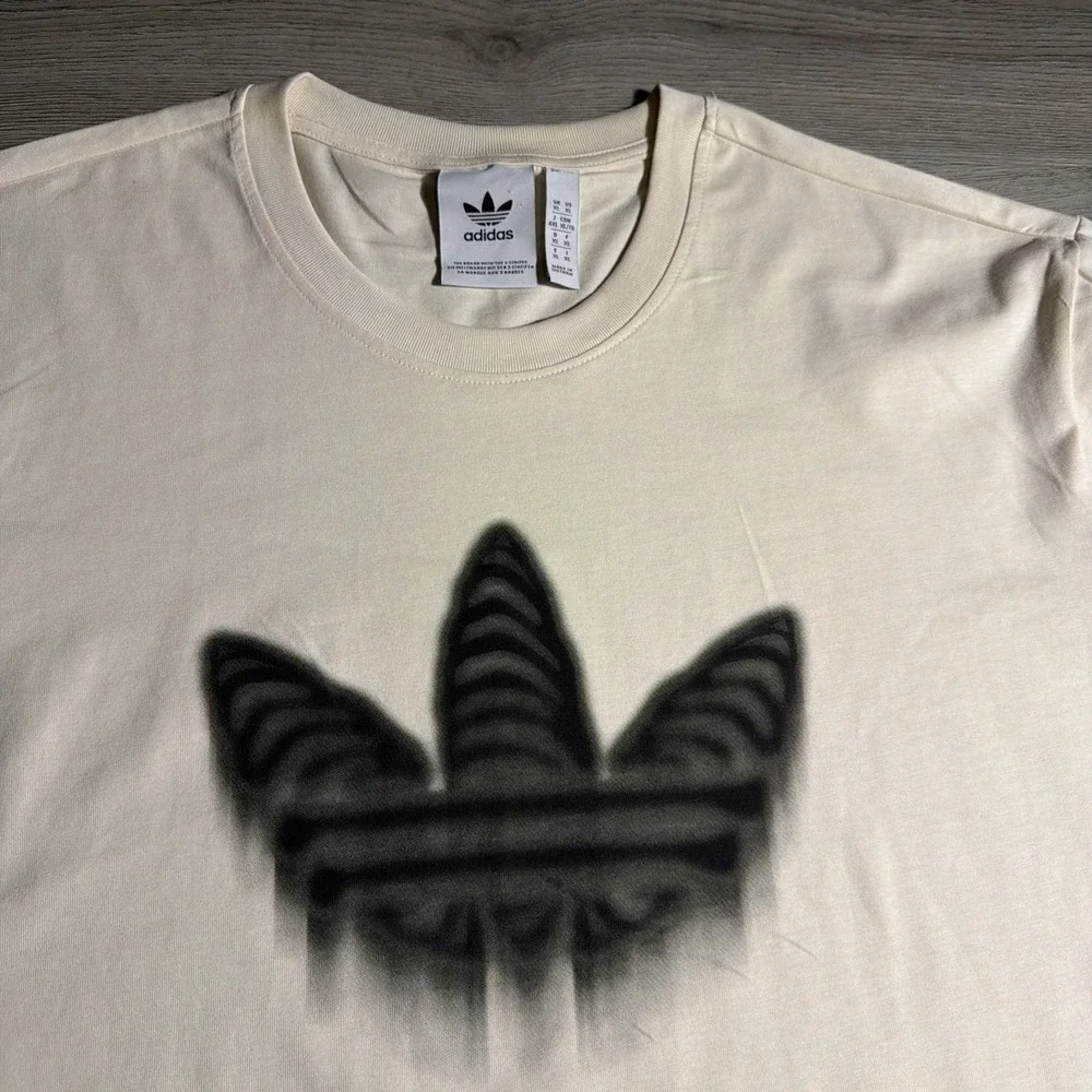 Adidas‎ Originals Trefoil Logo T-Shirt Cream Off-White Men's XL